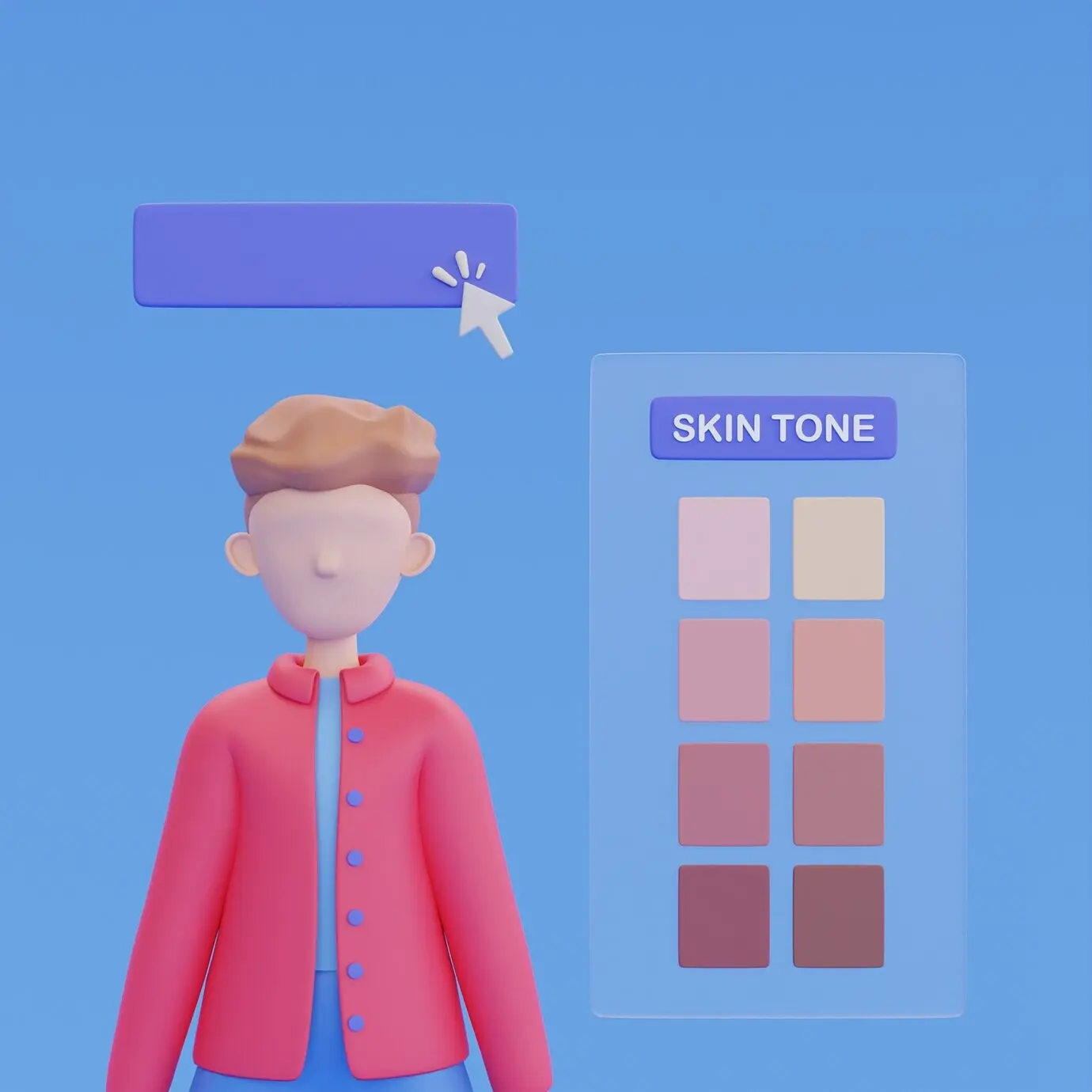 Трёхмерная визуализация дизайна онлайн-аватара